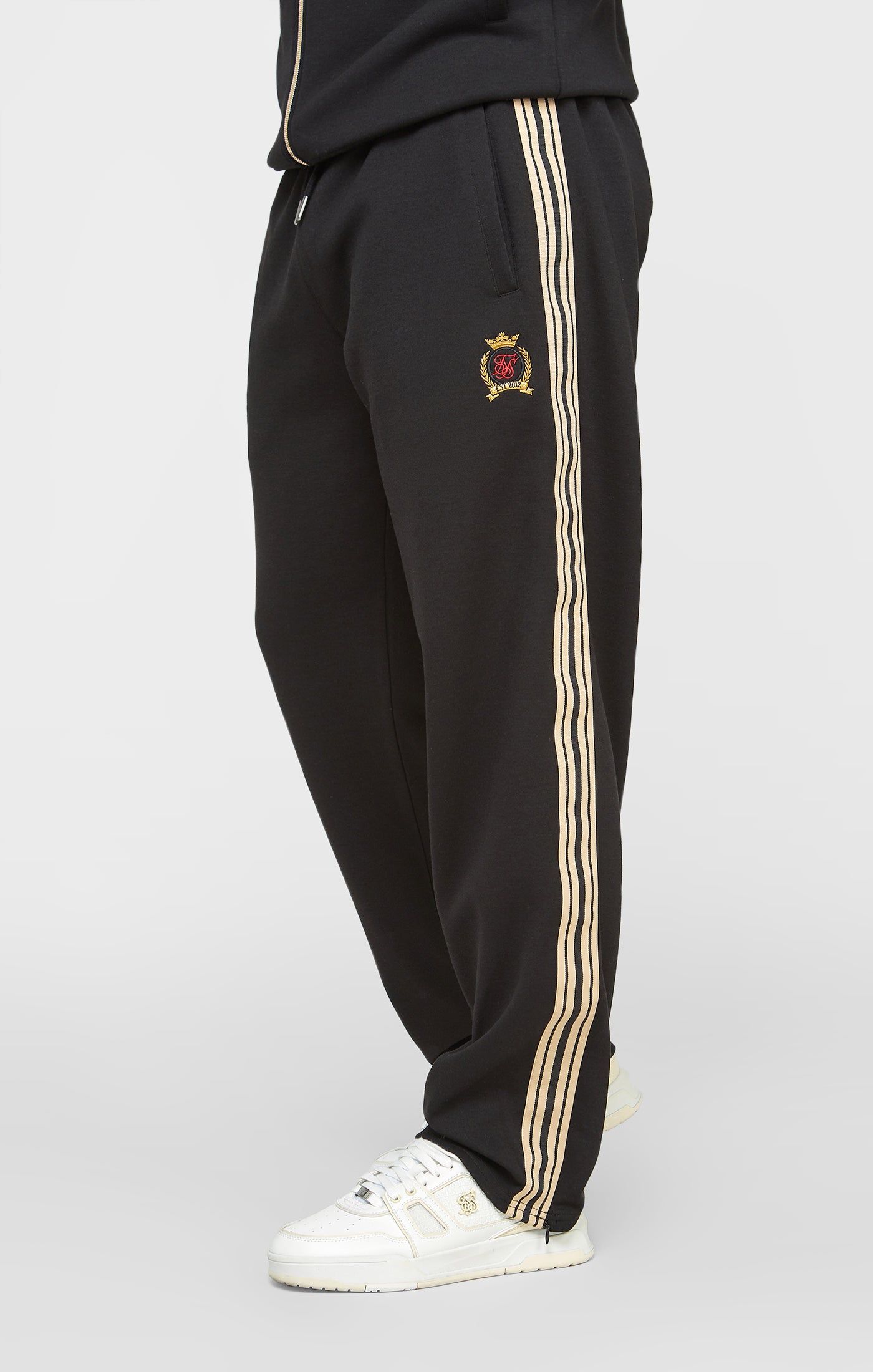 Black Crest Loose Fit Pant sold by Siksilk