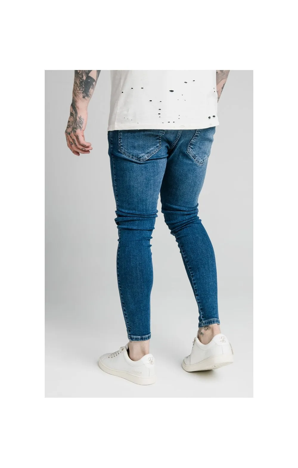 SikSilk Skinny Distressed Riot Jeans - Midstone sold by Siksilk product image thumbnail 2
