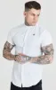 SikSilk S/S Grandad Collar Shirt - White sold by Siksilk