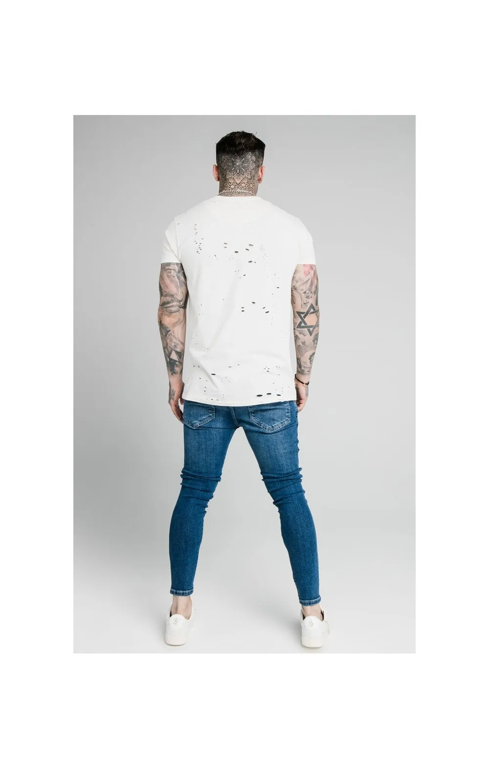 SikSilk Skinny Distressed Riot Jeans - Midstone sold by Siksilk product image thumbnail 3