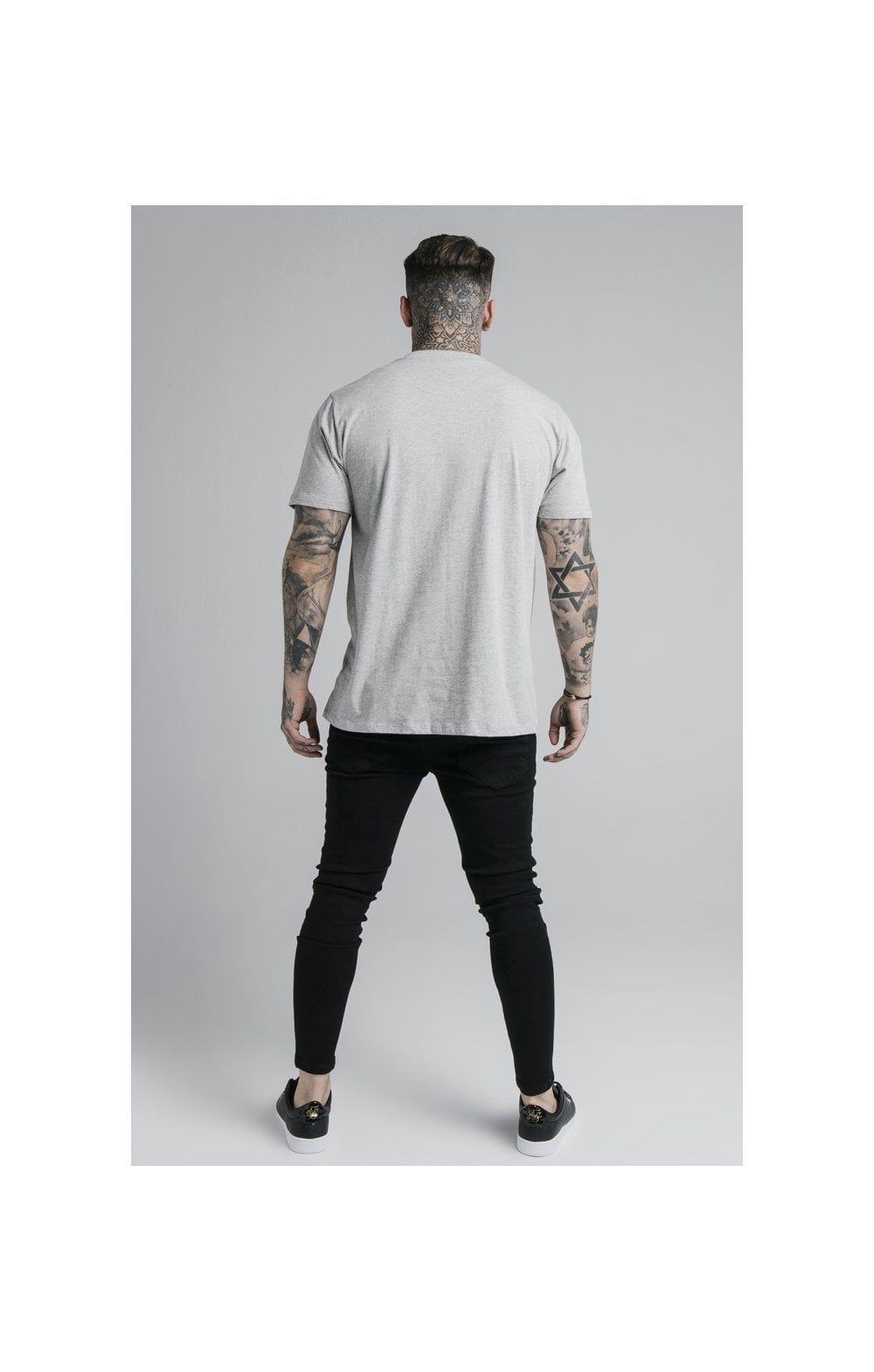 Grey Marl Essential Muscle Fit T-Shirt sold by Siksilk product image thumbnail 7