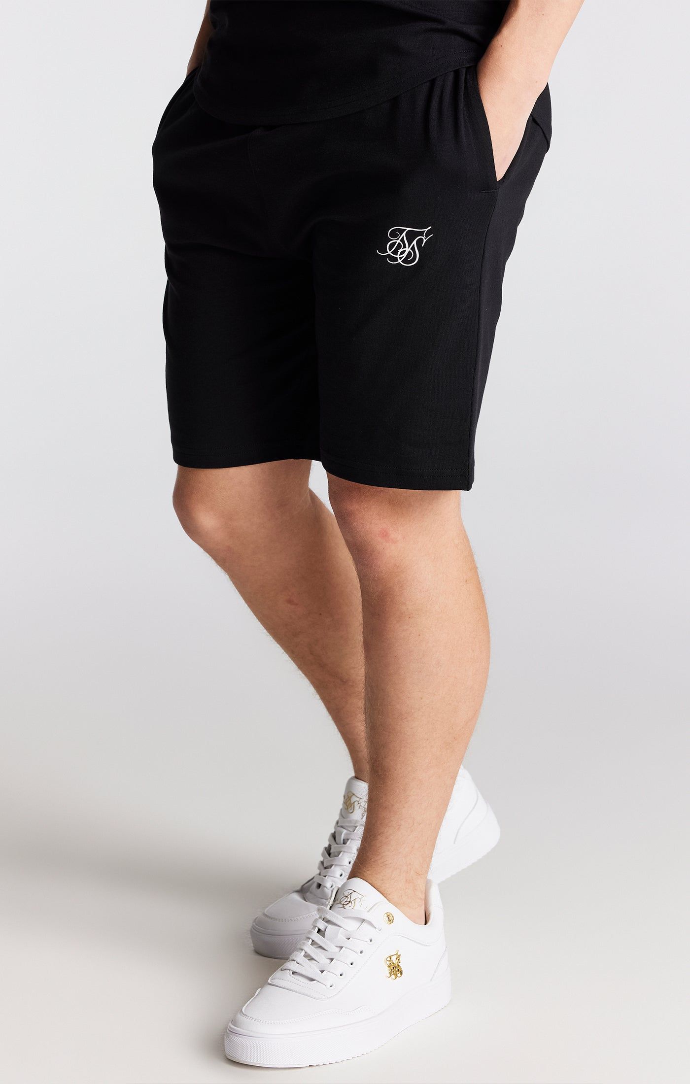 SikSilk Twin Set Tee & Shorts - Black sold by Siksilk product image thumbnail 5