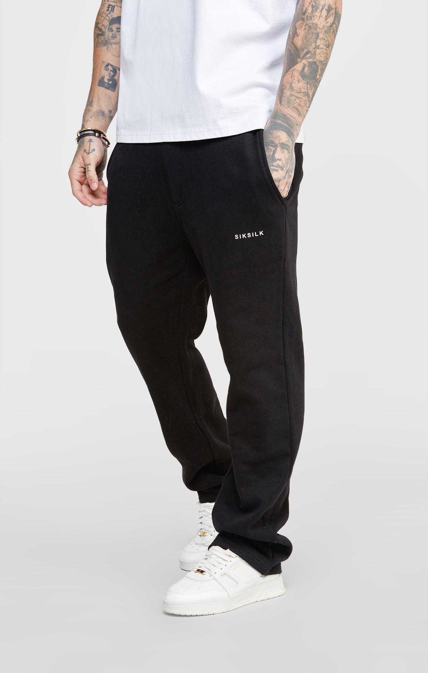 Black Open Cuff Jogger Pant sold by Siksilk