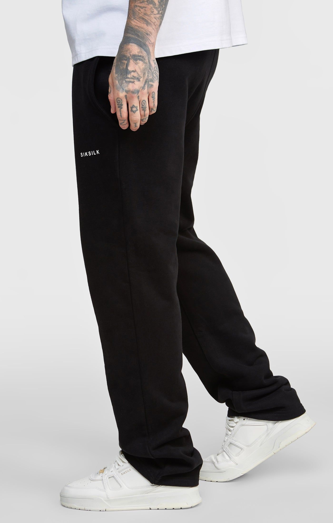 Black Open Cuff Jogger Pant sold by Siksilk product image thumbnail 2
