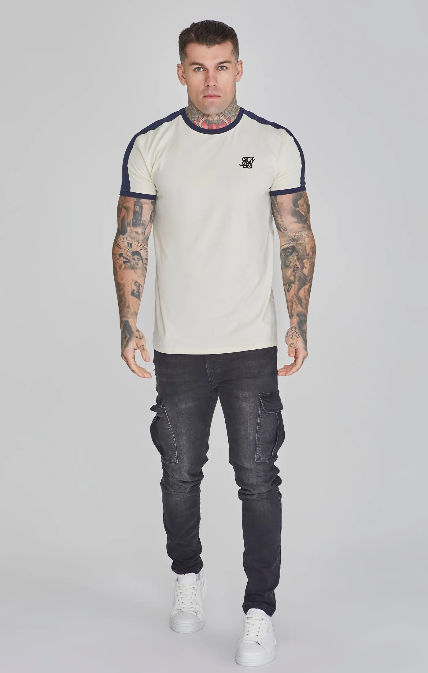 Ecru Ringer T-Shirt sold by Siksilk product image thumbnail 2