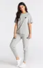 Grey Marl Essential Boyfriend T-Shirt sold by Siksilk