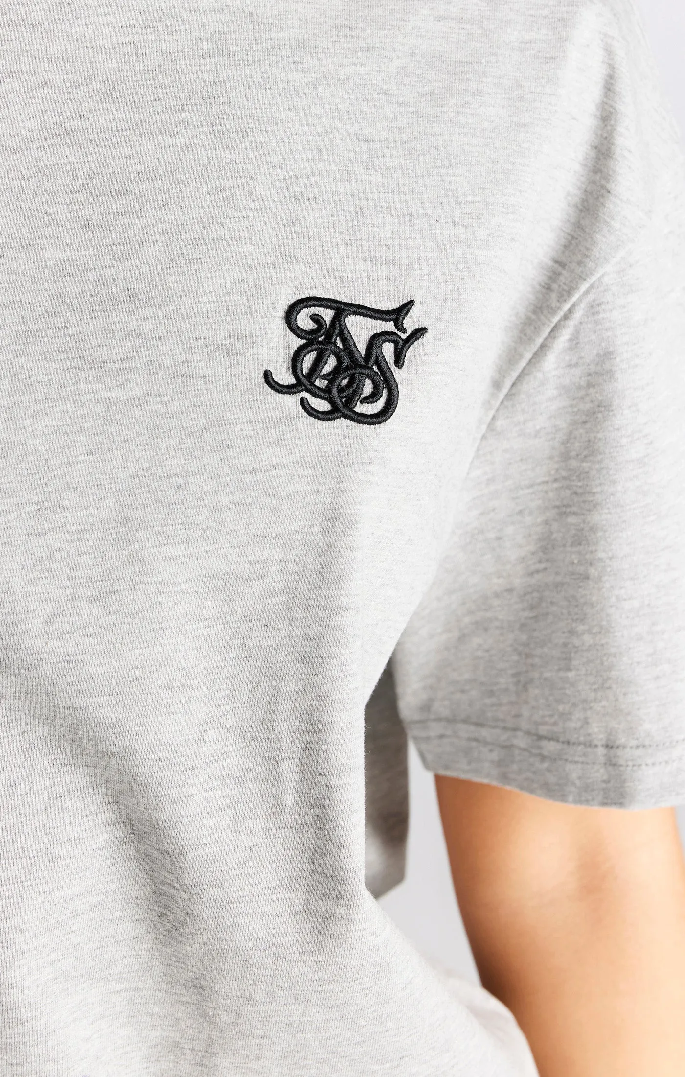 Grey Marl Essential Boyfriend T-Shirt sold by Siksilk product image thumbnail 2