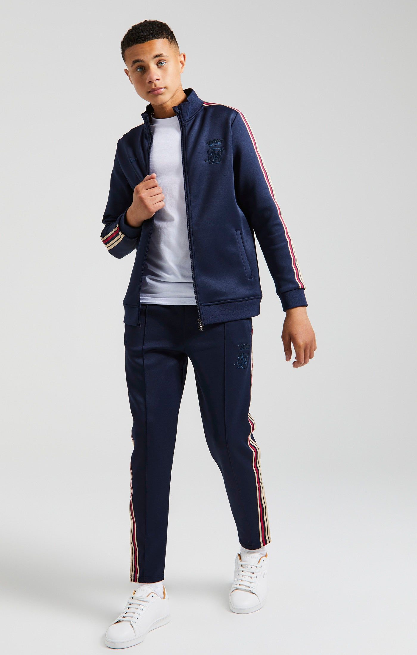 Boys Messi x SikSilk Navy Taped Loose Fit Pant sold by Siksilk product image thumbnail 5