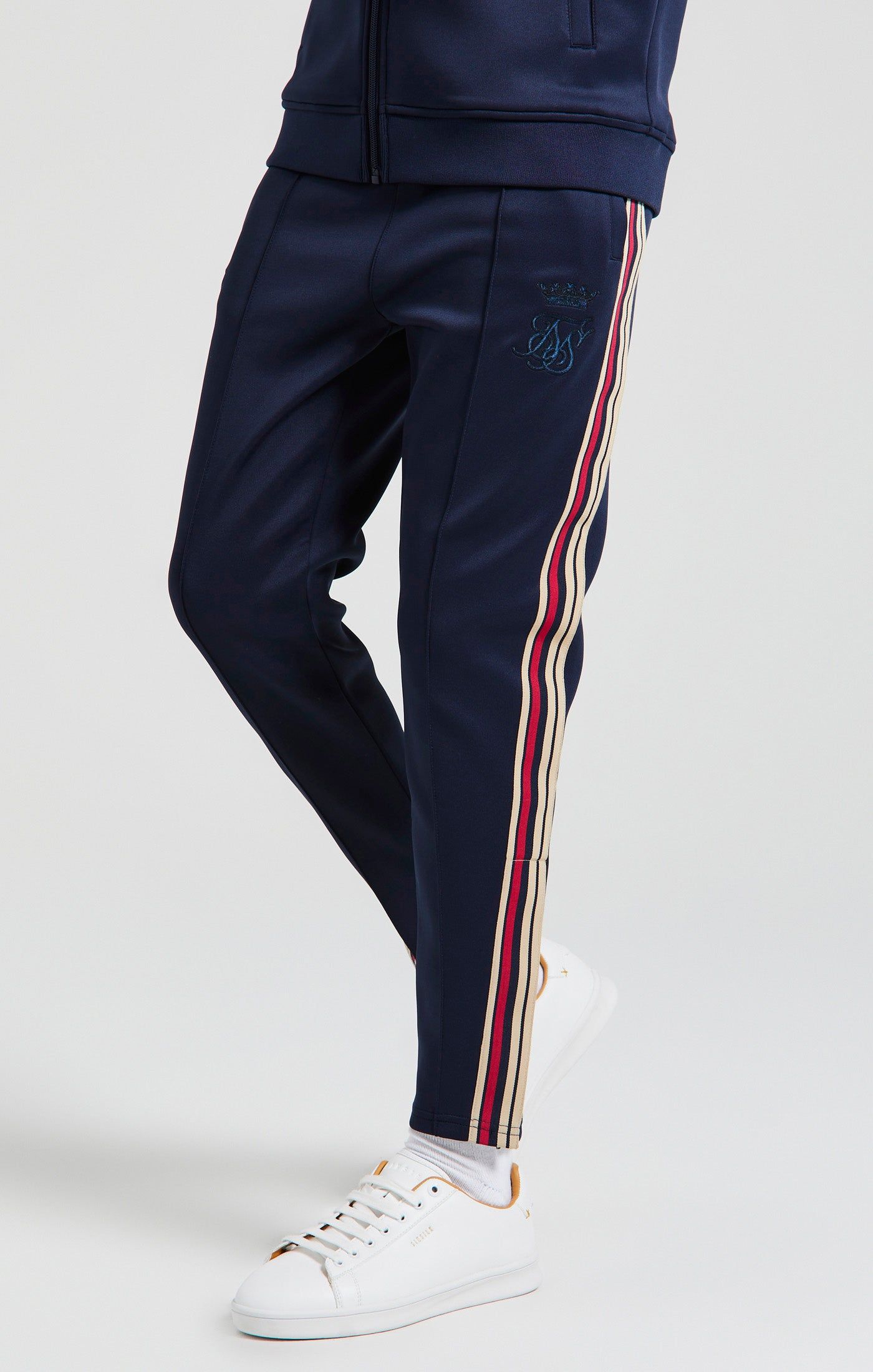 Boys Messi x SikSilk Navy Taped Loose Fit Pant sold by Siksilk