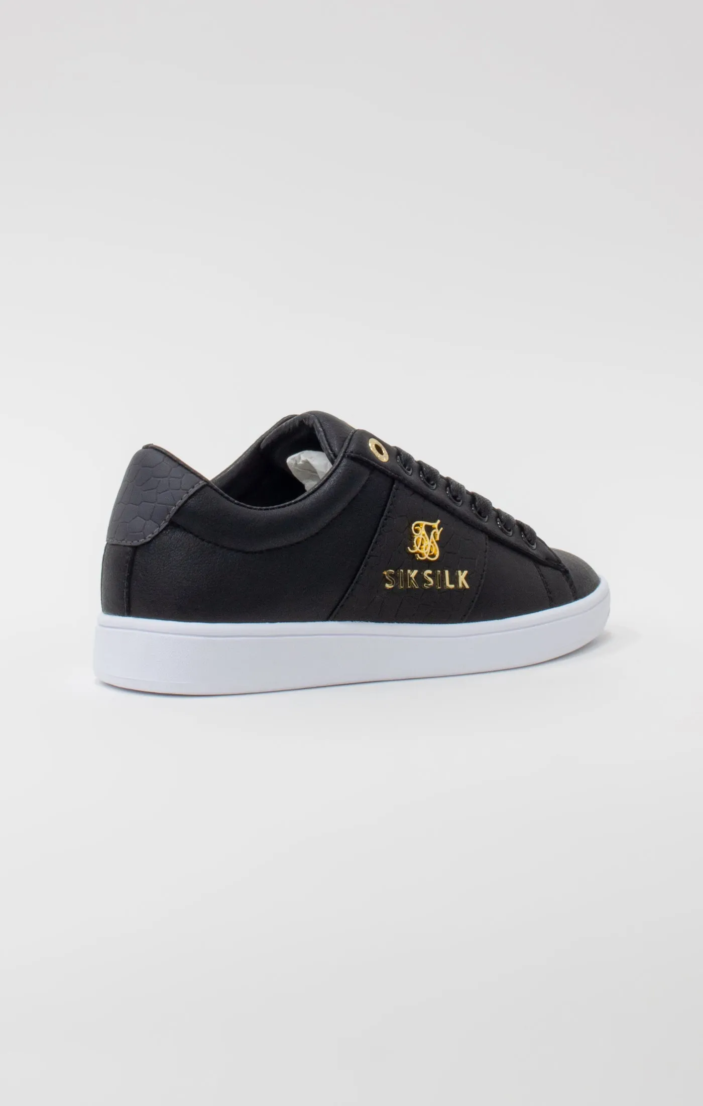 Black Juniors Low-Top Classic Trainer With Metal Logo sold by Siksilk product image thumbnail 3