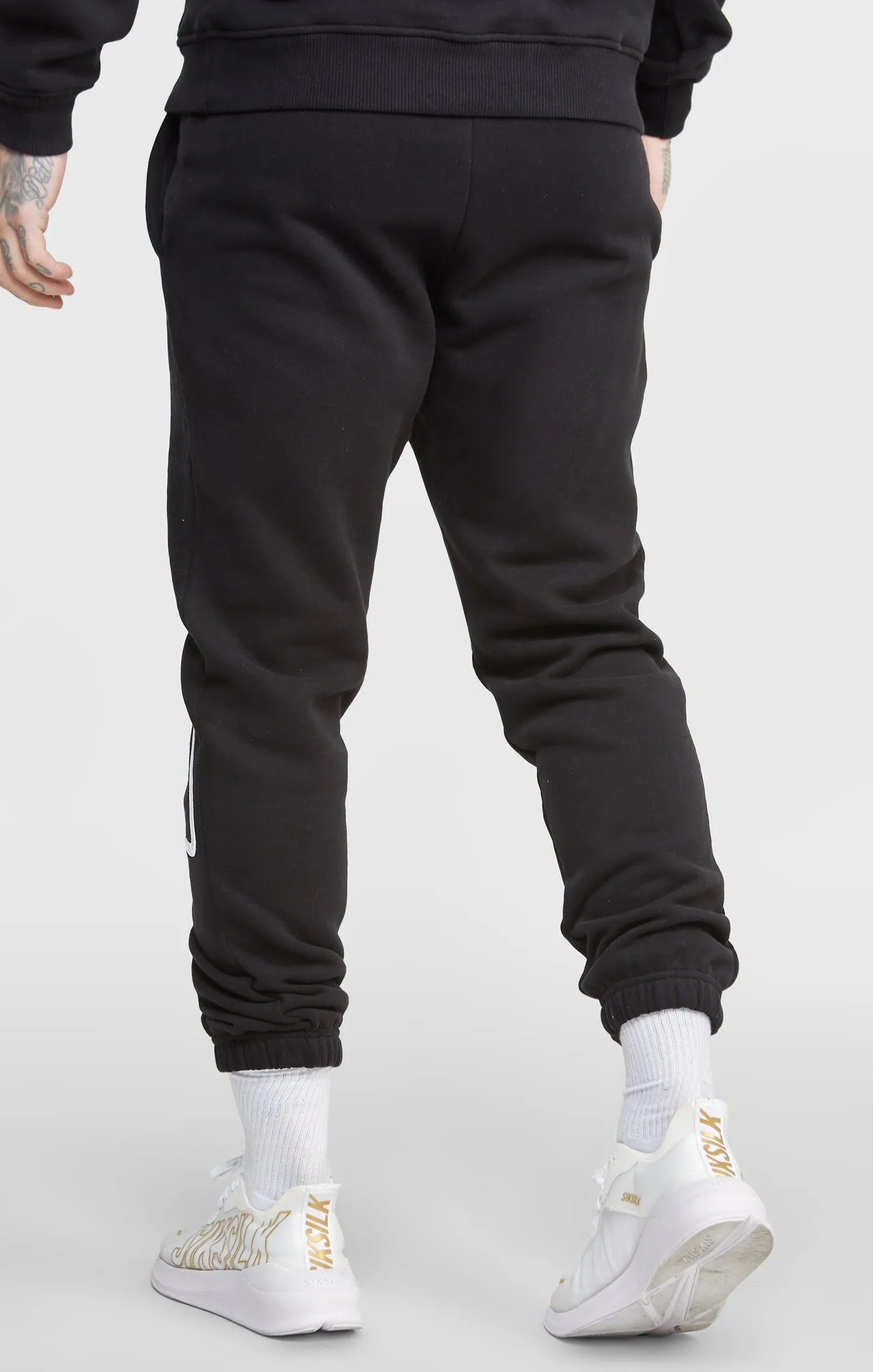 Black Script Embroidery Jogger sold by Siksilk product image thumbnail 4