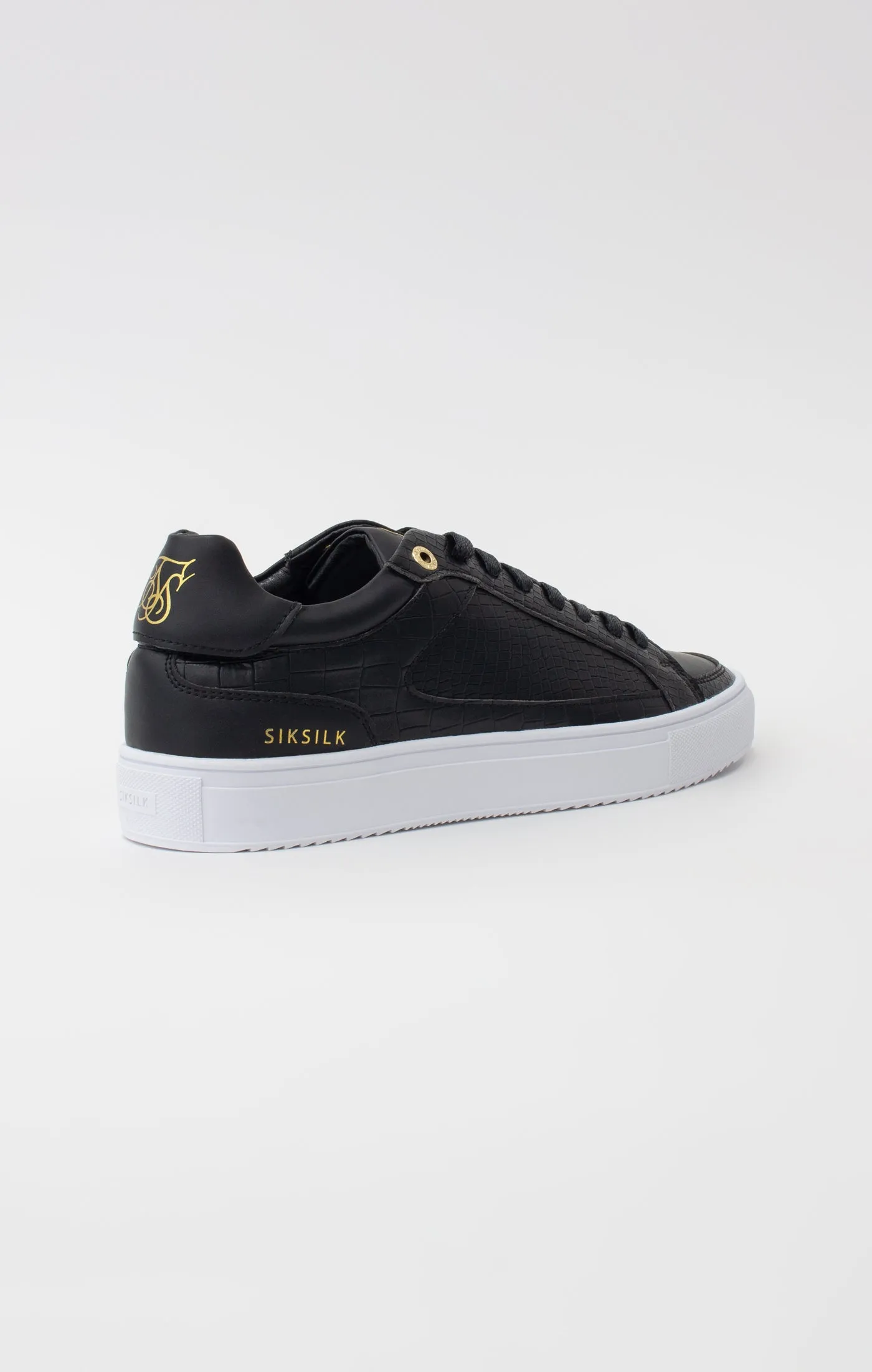 Black Croc Effect Low-Top Trainer sold by Siksilk product image thumbnail 3