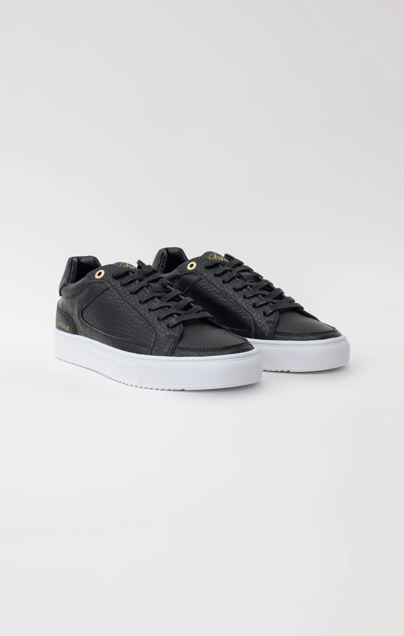 Black Croc Effect Low-Top Trainer sold by Siksilk product image thumbnail 4