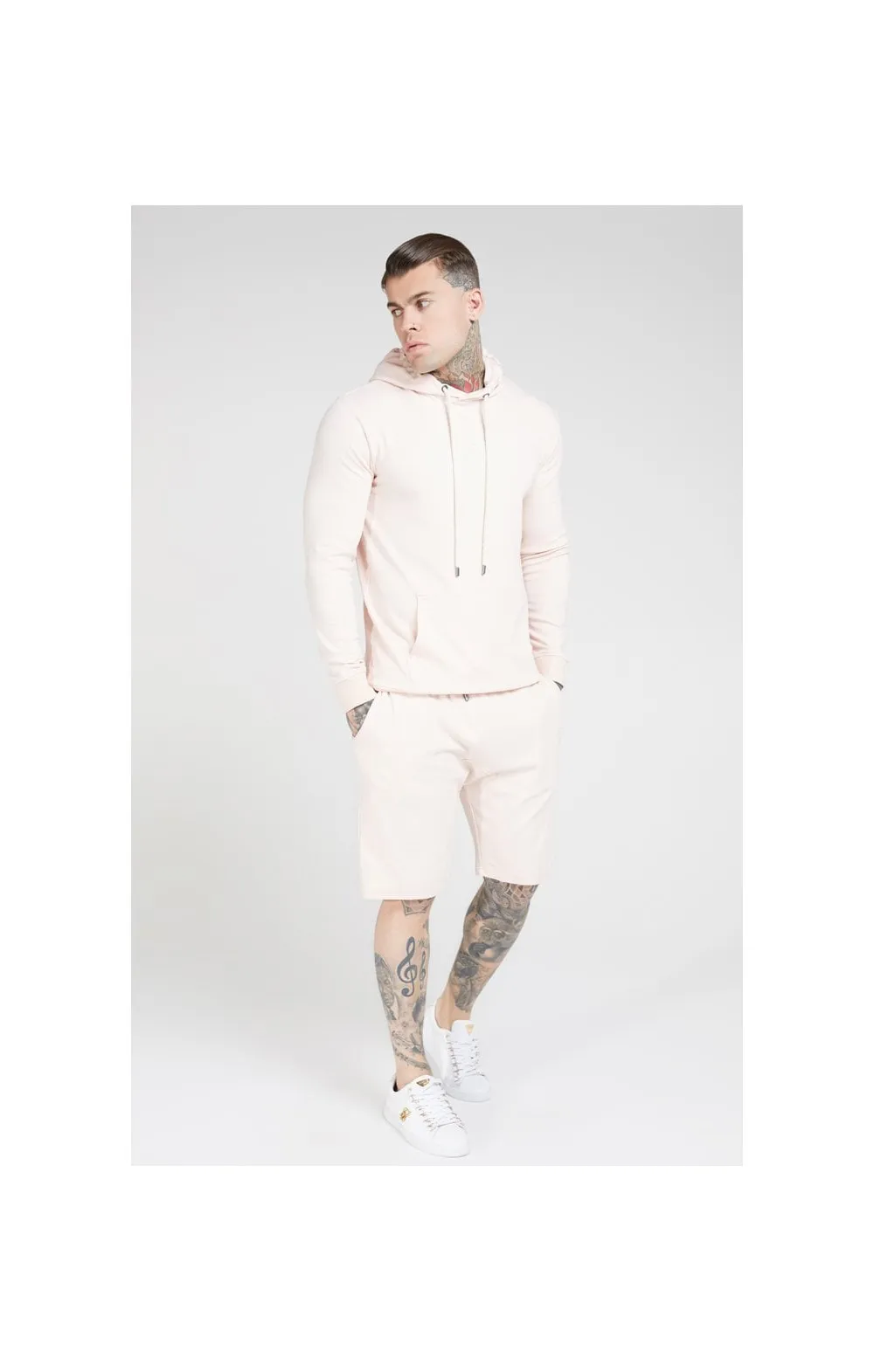 SikSilk Overhead Muscle Fit Hoodie - Cloudy Pink sold by Siksilk product image thumbnail 4