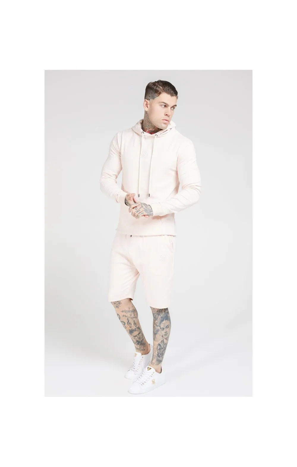 SikSilk Overhead Muscle Fit Hoodie - Cloudy Pink sold by Siksilk product image thumbnail 5