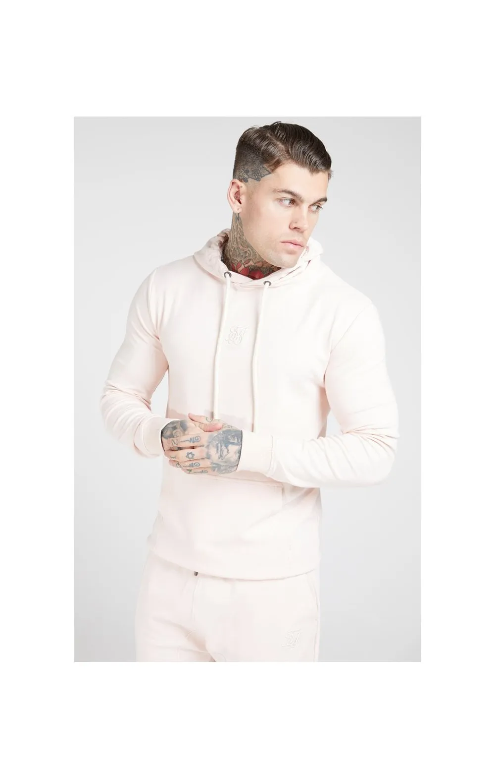 SikSilk Overhead Muscle Fit Hoodie - Cloudy Pink sold by Siksilk product image thumbnail 2