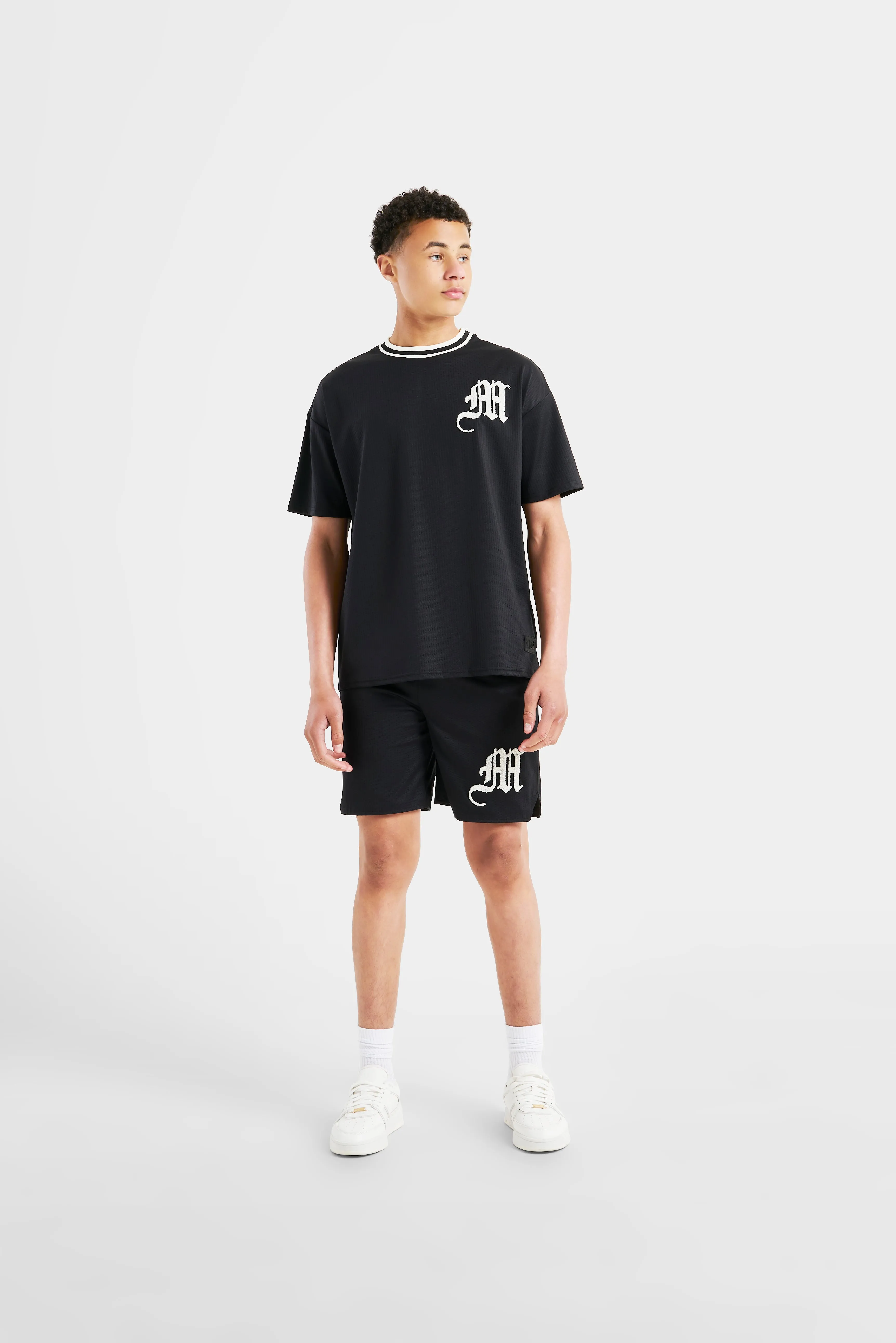 Messi x SikSilk Logo Loose Fit Shorts - Black sold by Siksilk product image thumbnail 3