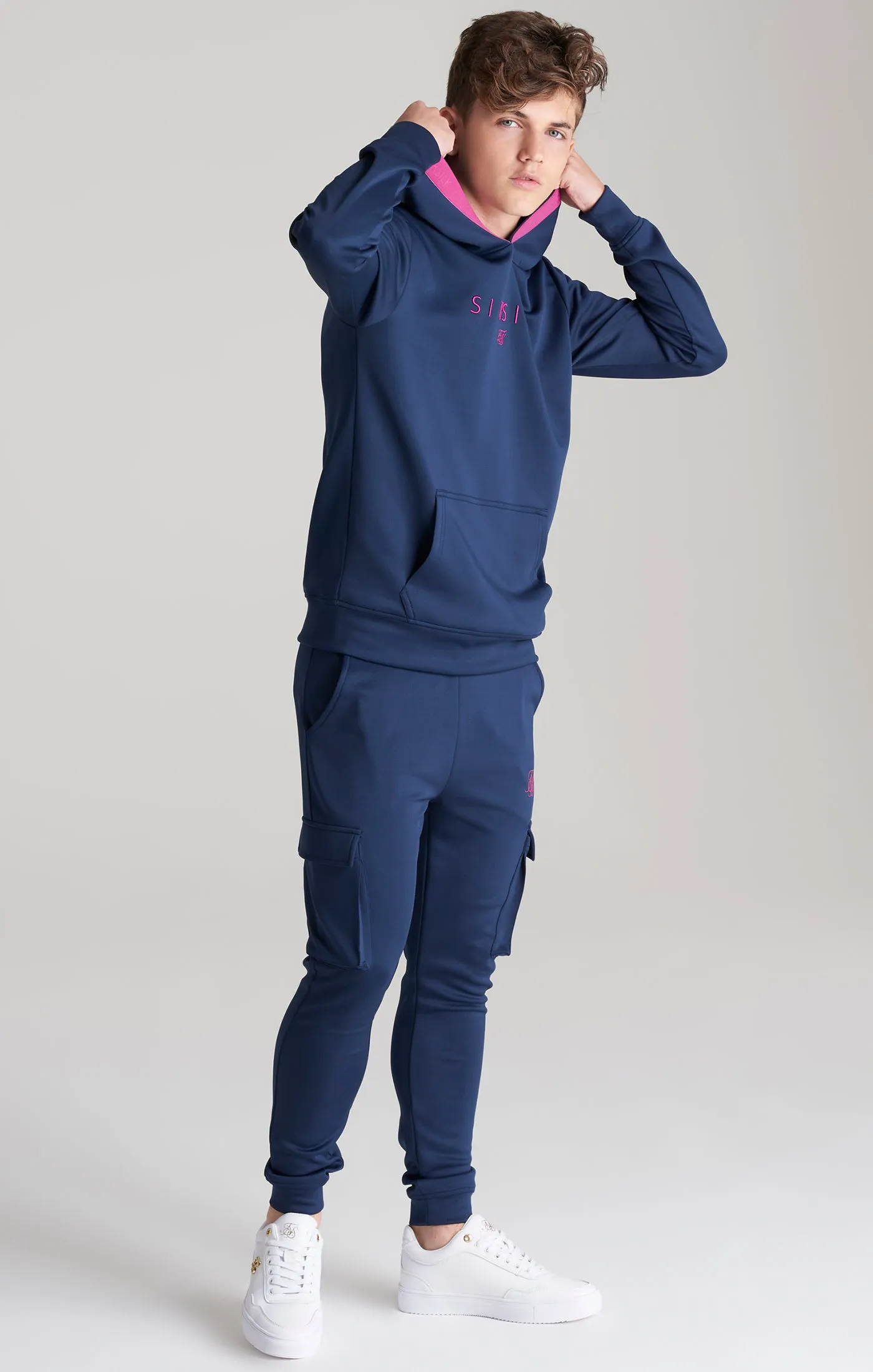 Boys Navy Cargo Jogger sold by Siksilk product image thumbnail 4
