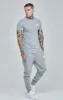 Grey Marl Essential Short Sleeve Muscle Fit T-Shirt sold by Siksilk