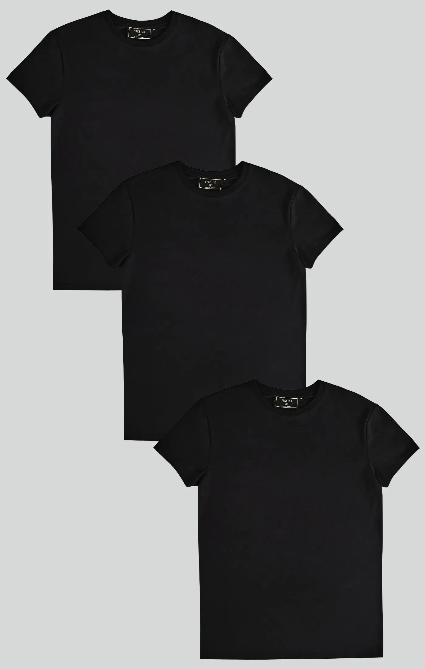 Black Pack of 3 T-Shirts sold by Siksilk