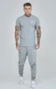 Grey Marl Essential Short Sleeve Muscle Fit T-Shirt sold by Siksilk