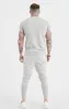 Grey Marl Sports Muscle Fit T-Shirt sold by Siksilk