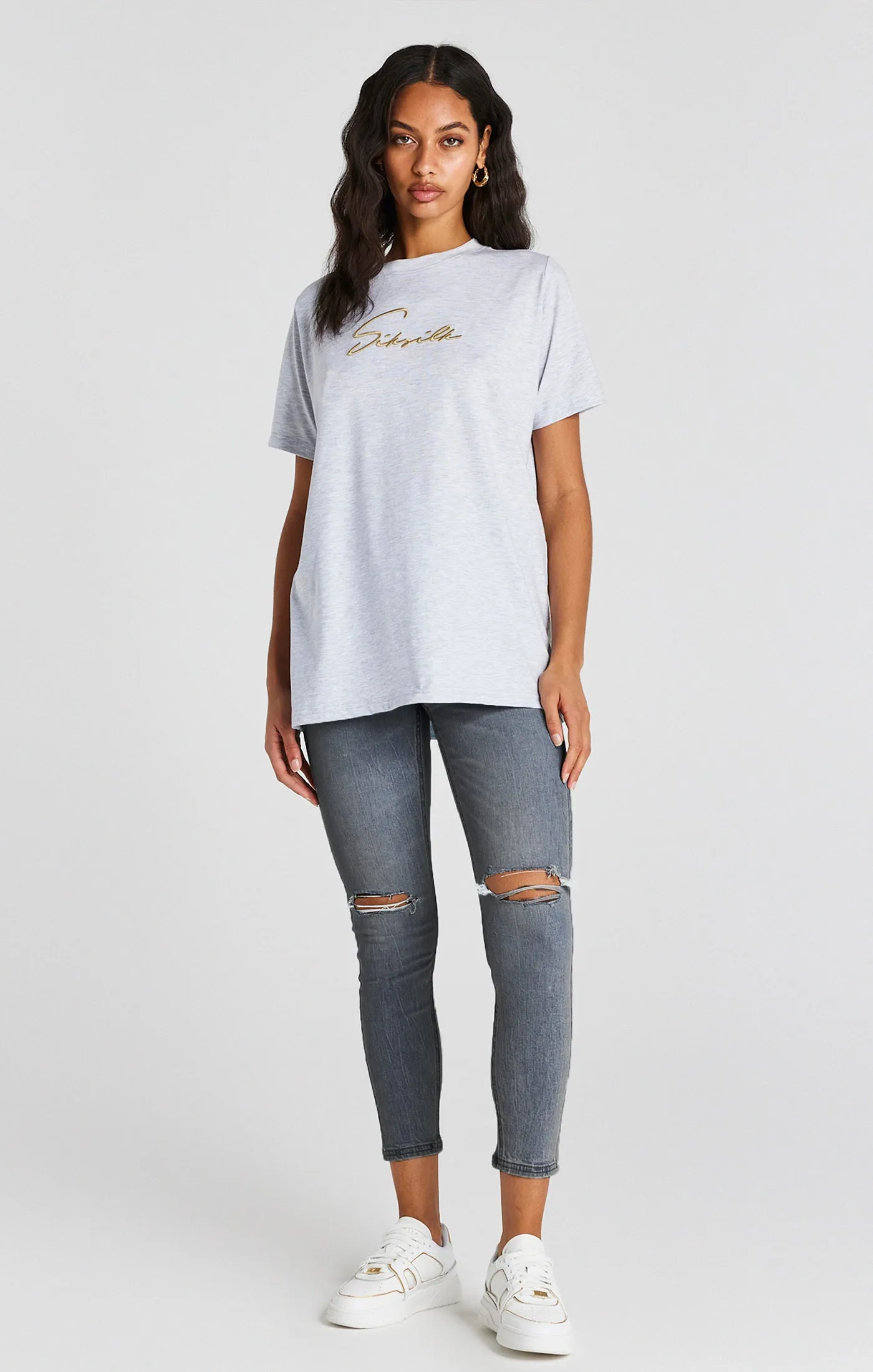 Blue Wash Distressed Denim Jean sold by Siksilk product image thumbnail 3