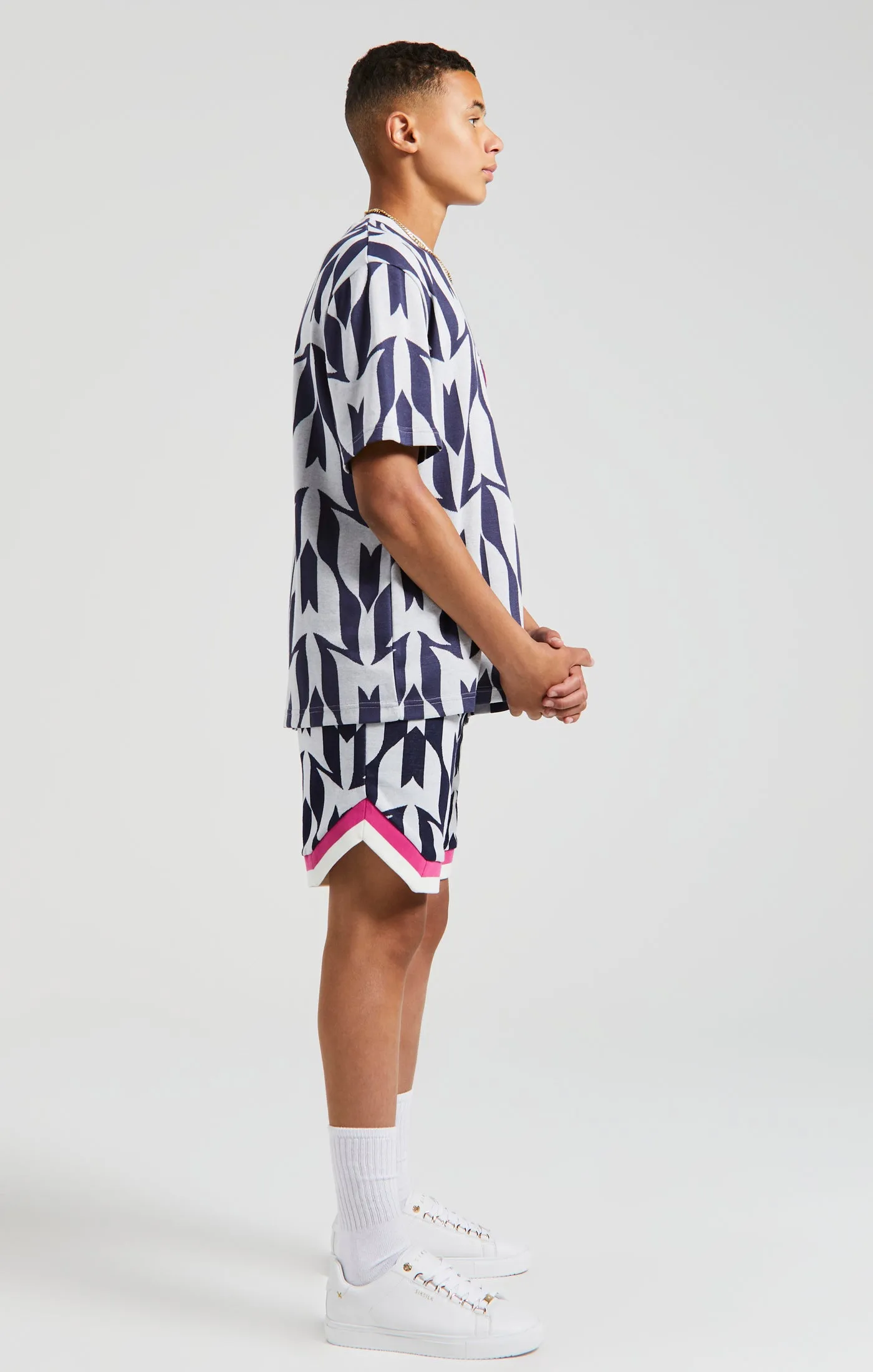 Boys Messi x SikSilk Ecru Monogram T-Shirt sold by Siksilk product image thumbnail 5