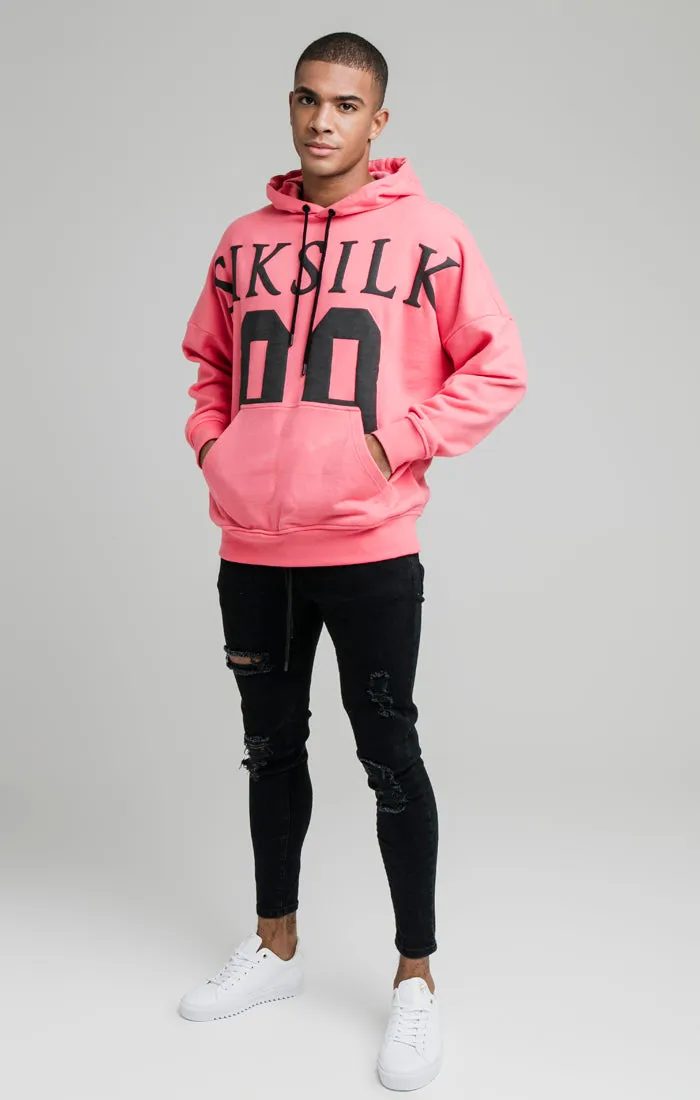 Pink Drop Shoulder Relaxed Fit Hoodie sold by Siksilk product image thumbnail 4