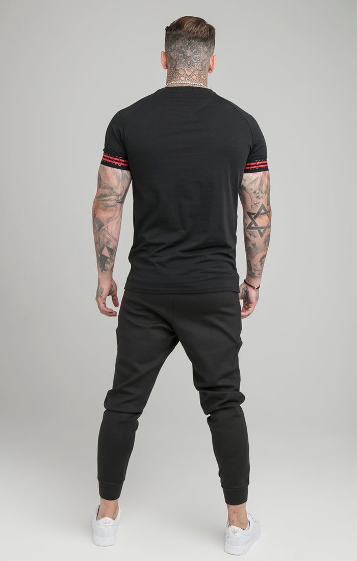 Black Elastic Cuff T-Shirt sold by Siksilk product image thumbnail 4