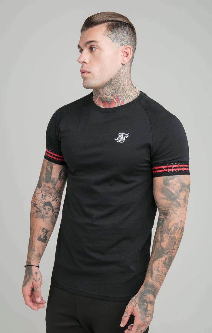 Black Elastic Cuff T-Shirt sold by Siksilk