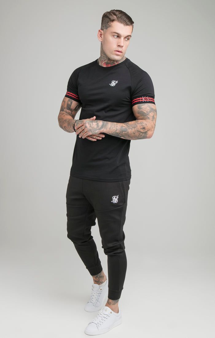 Black Elastic Cuff T-Shirt sold by Siksilk product image thumbnail 5