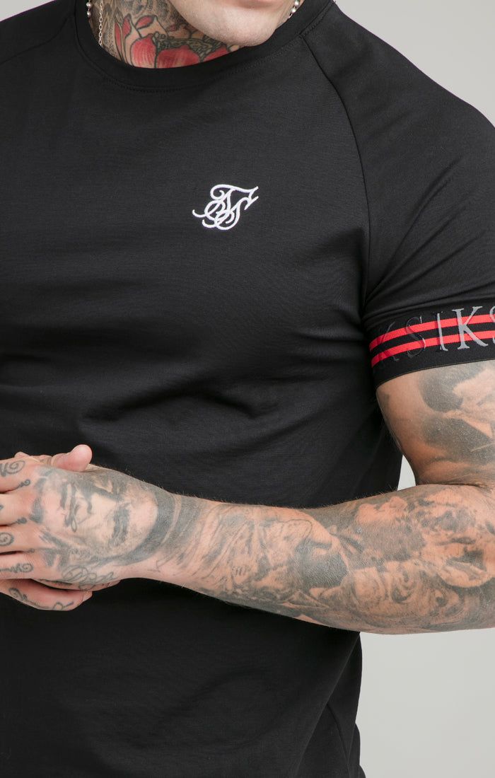 Black Elastic Cuff T-Shirt sold by Siksilk product image thumbnail 2