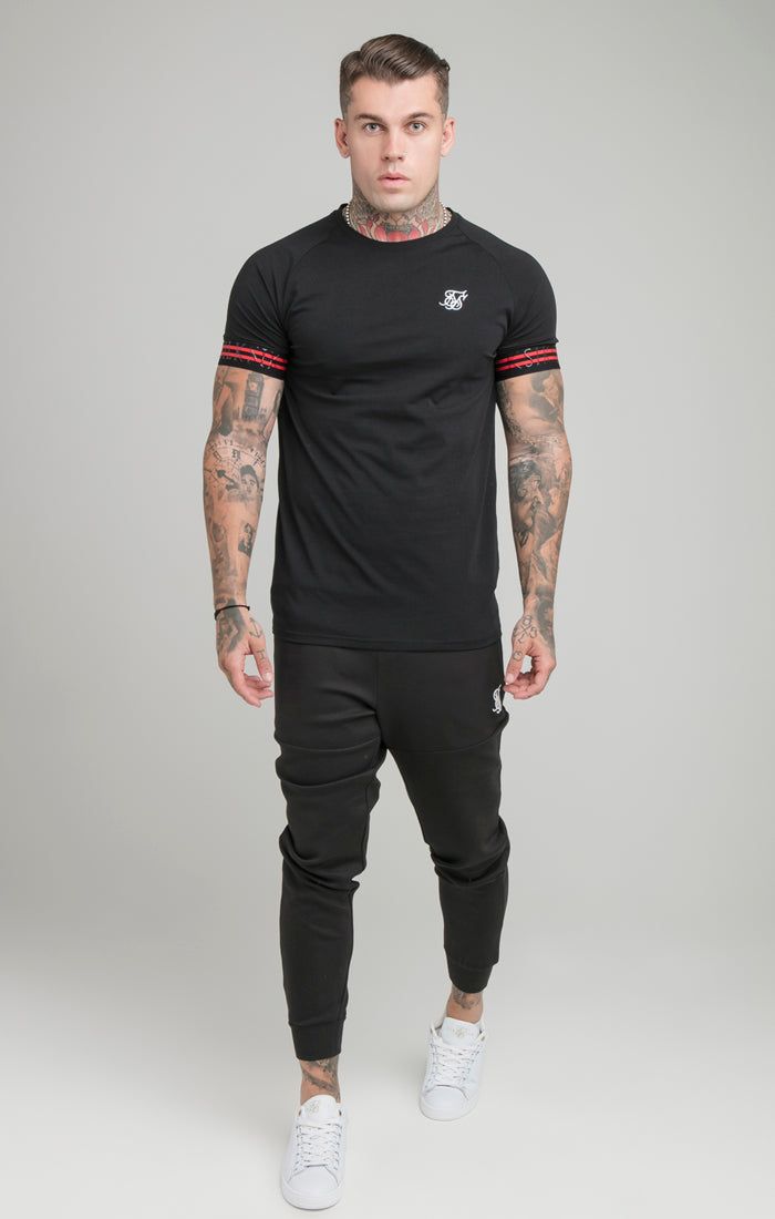 Black Elastic Cuff T-Shirt sold by Siksilk product image thumbnail 3