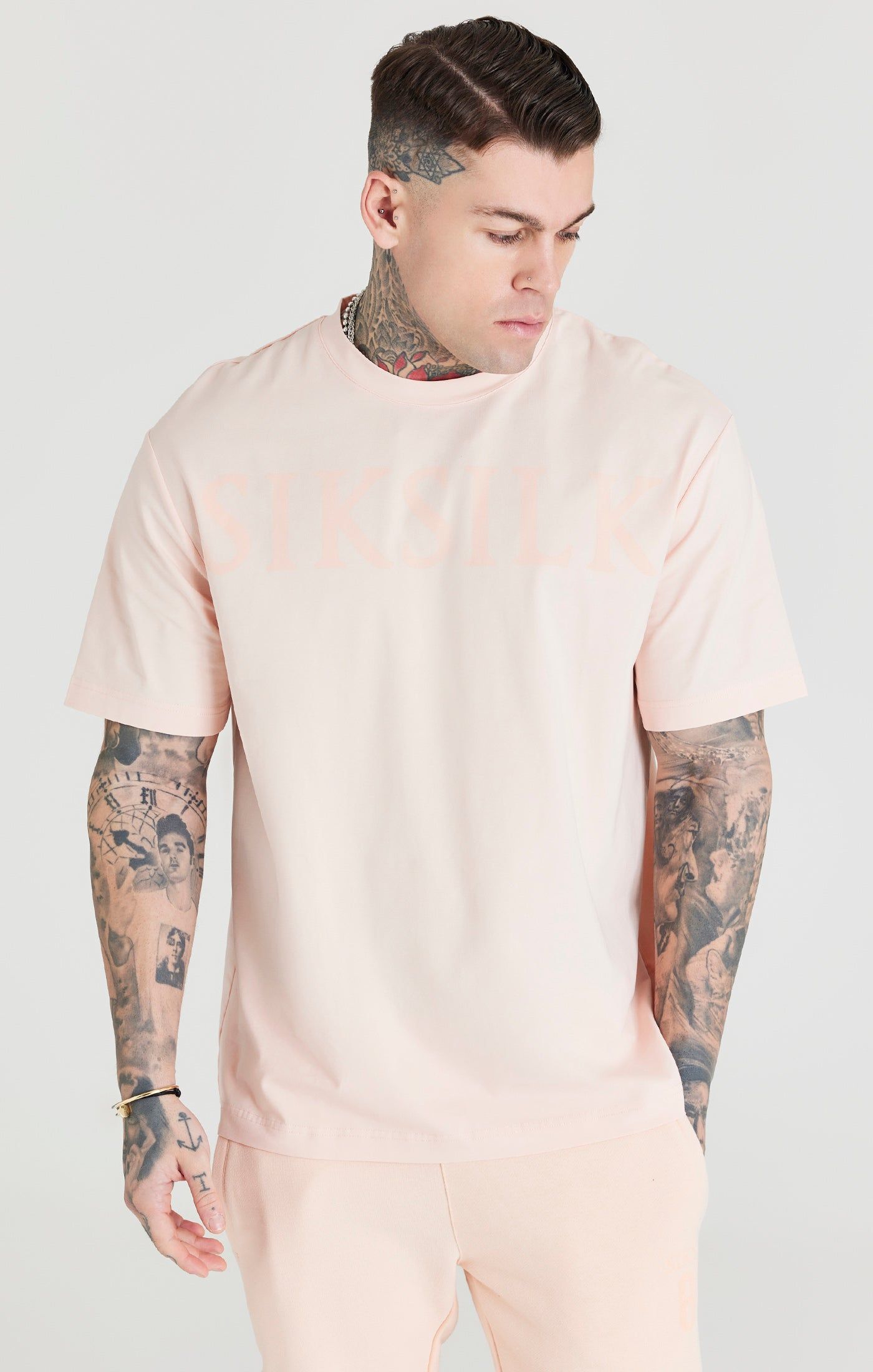Pink Logo Oversized T-Shirt sold by Siksilk