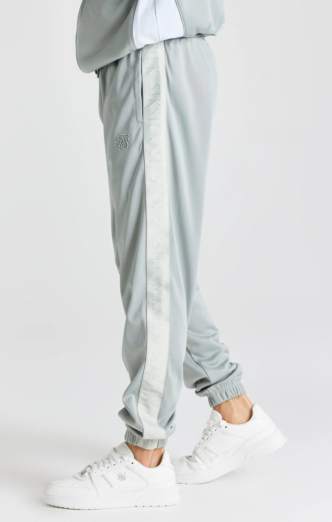 Grey Tape Thru Track Pant sold by Siksilk product image thumbnail 3