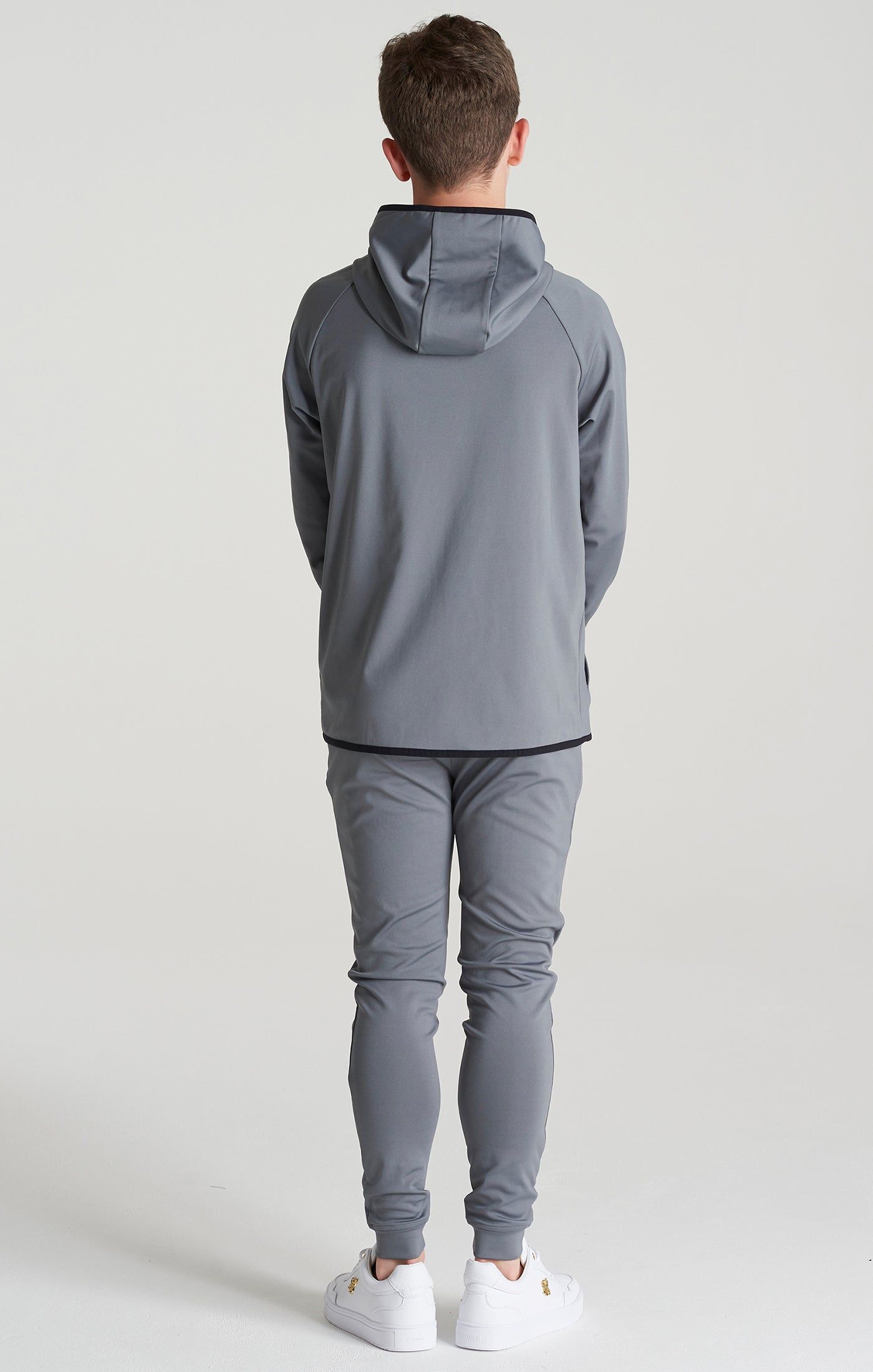 Boys Grey Zip Thru Hoodie sold by Siksilk product image thumbnail 5