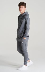 Boys Grey Zip Thru Hoodie sold by Siksilk