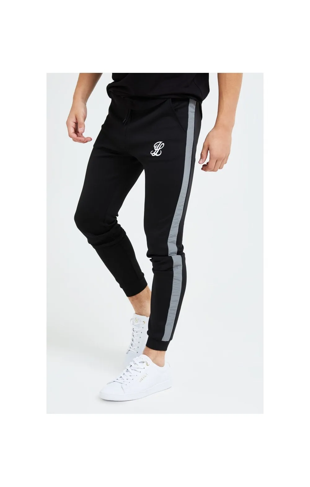 Illusive London Hybrid Joggers - Black & Grey sold by Siksilk