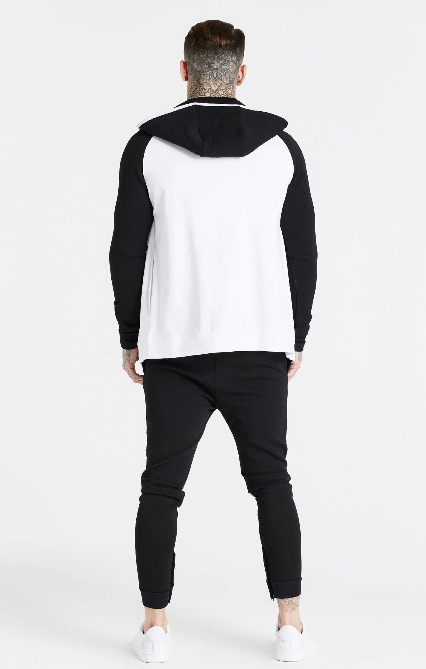White Surface Zip Through Hoodie sold by Siksilk product image thumbnail 5