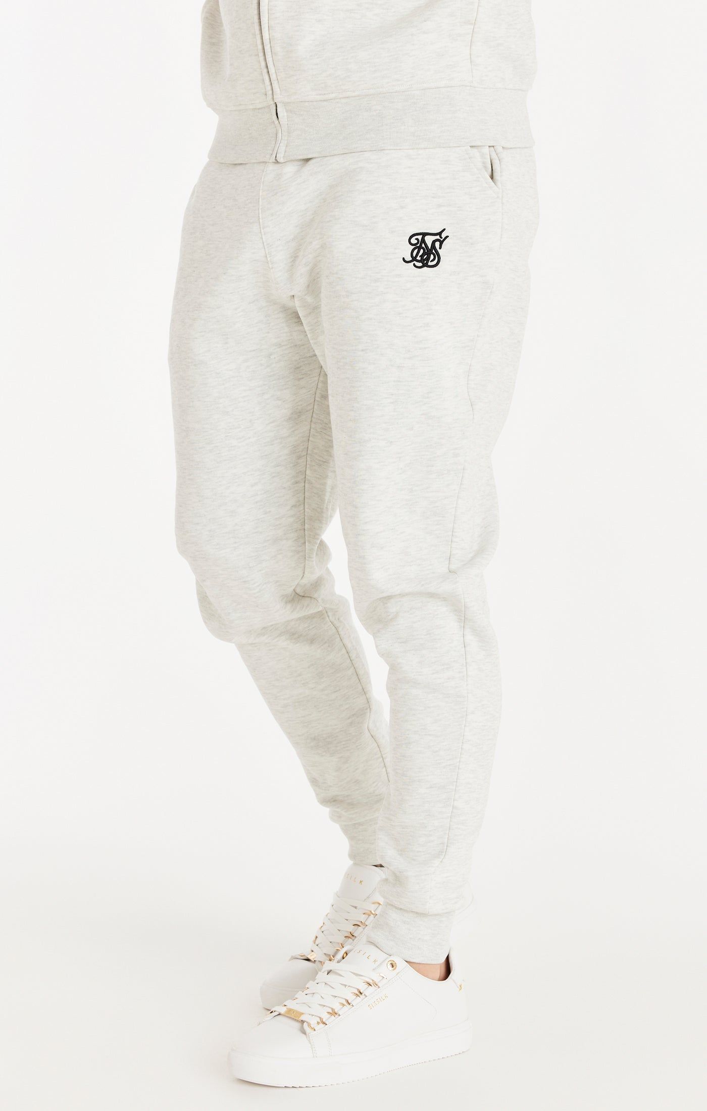 Snow Marl Essential Cuffed Jogger sold by Siksilk