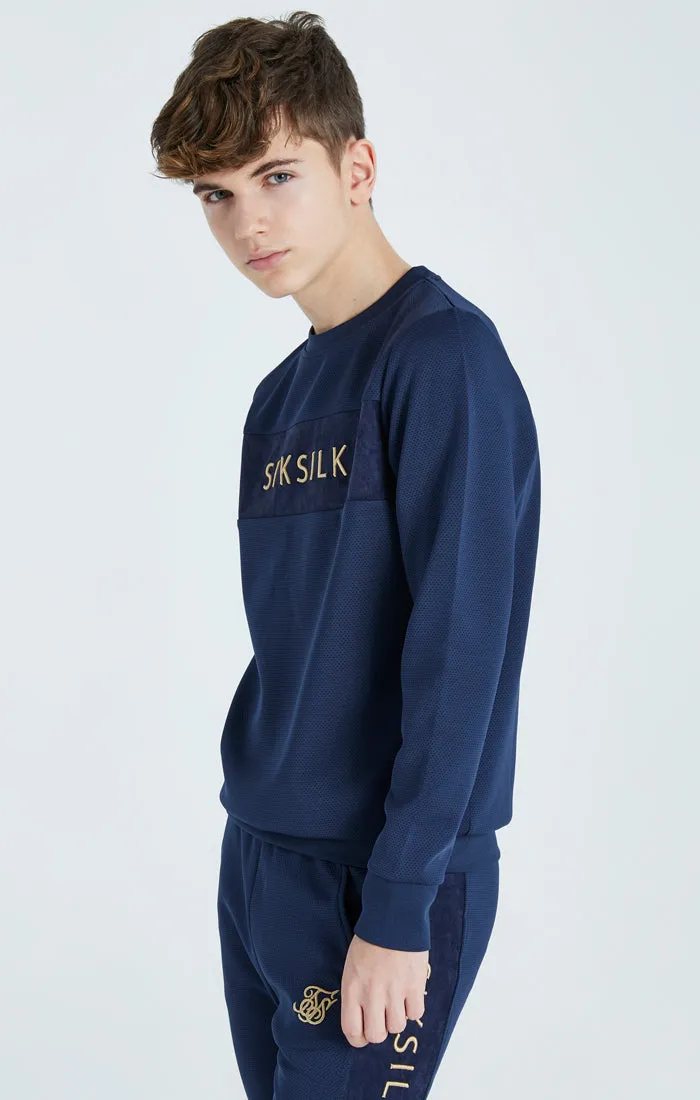 Boys Navy Mesh Sweatshirt sold by Siksilk product image thumbnail 2