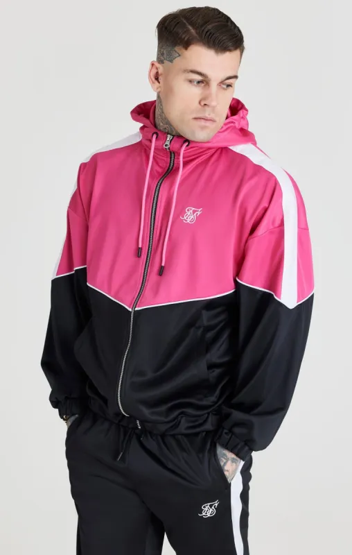 Black Tape Zip Thru Track Jacket sold by Siksilk
