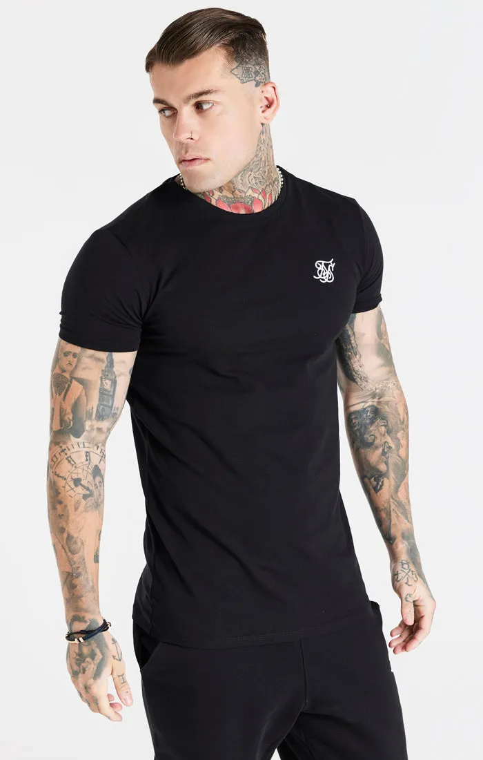Black Essential Muscle Fit T-Shirt sold by Siksilk
