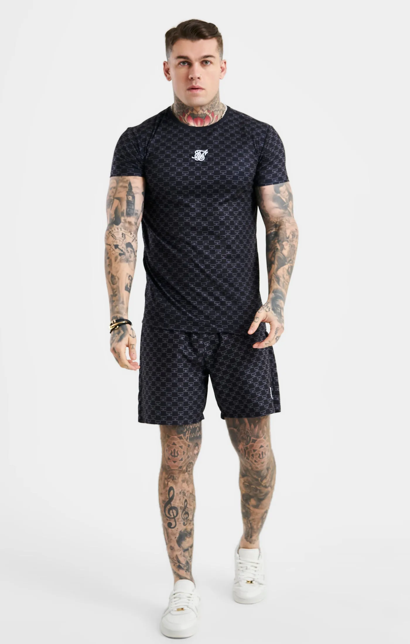 SikSilk Monogram Tee - Black sold by Siksilk product image thumbnail 3