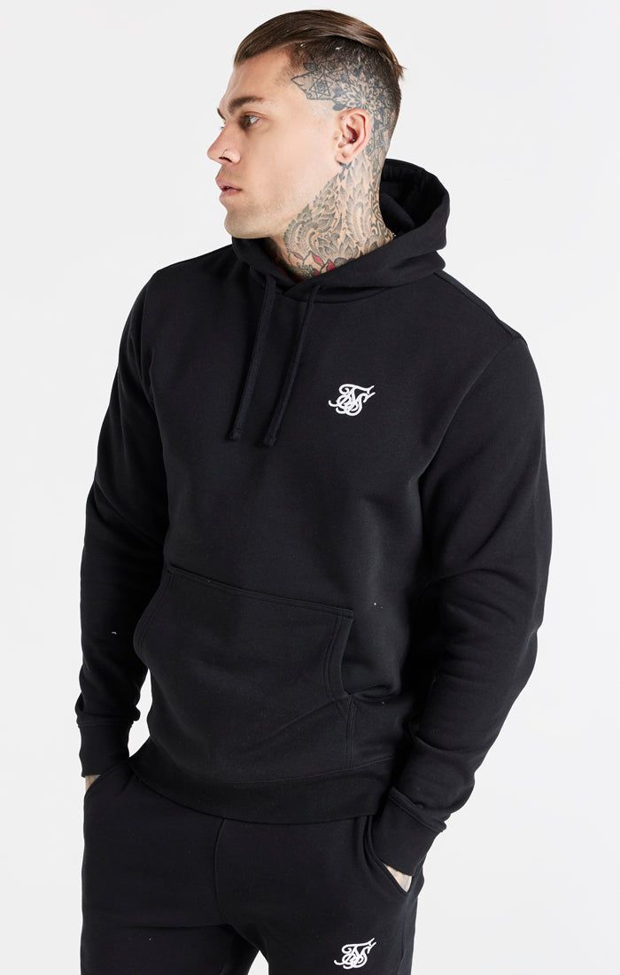 Black Essential Overhead Hoodie sold by Siksilk