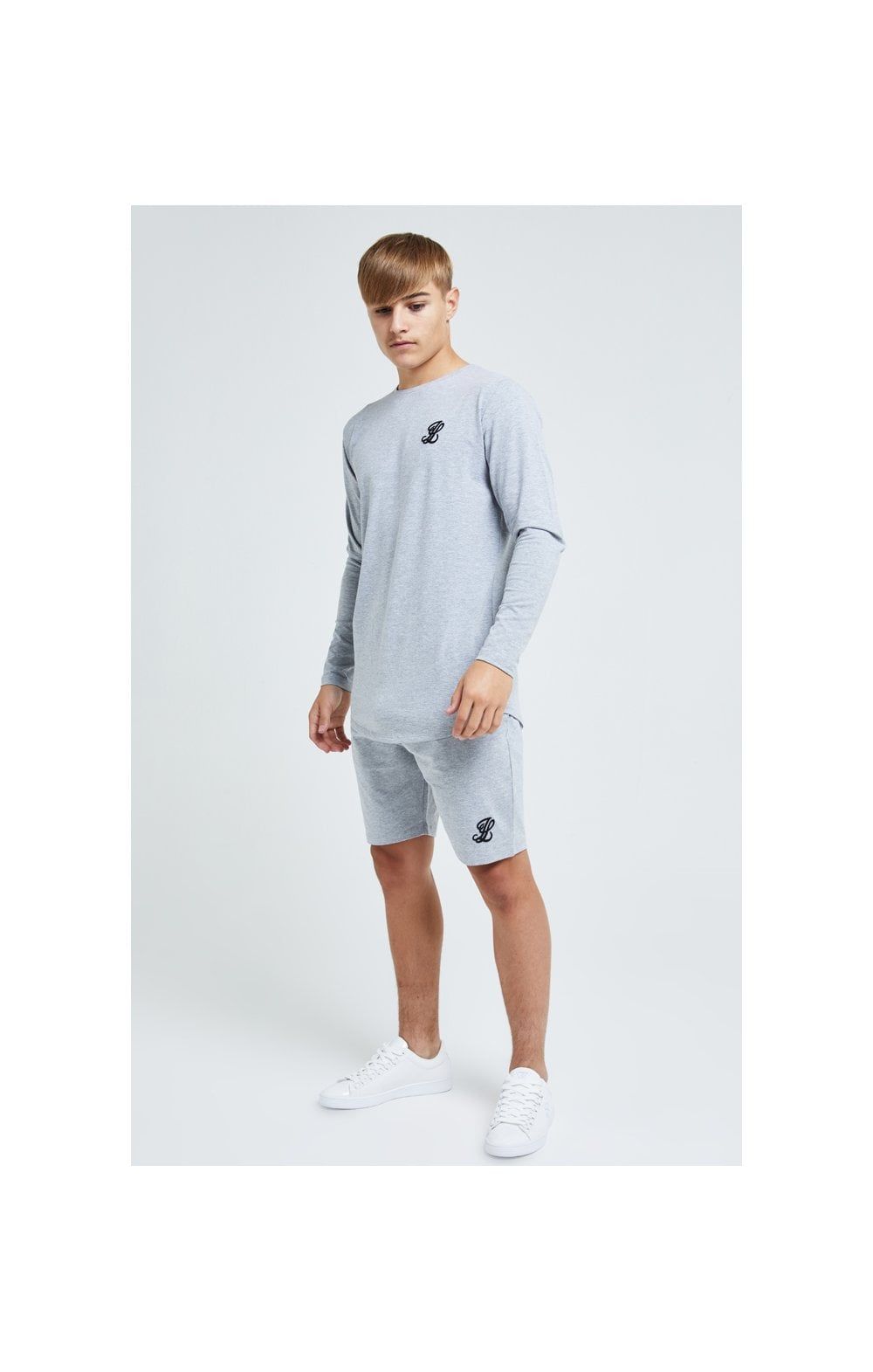 Boys Illusive Grey Marl Essentials Long Sleeve T-Shirt sold by Siksilk product image thumbnail 4