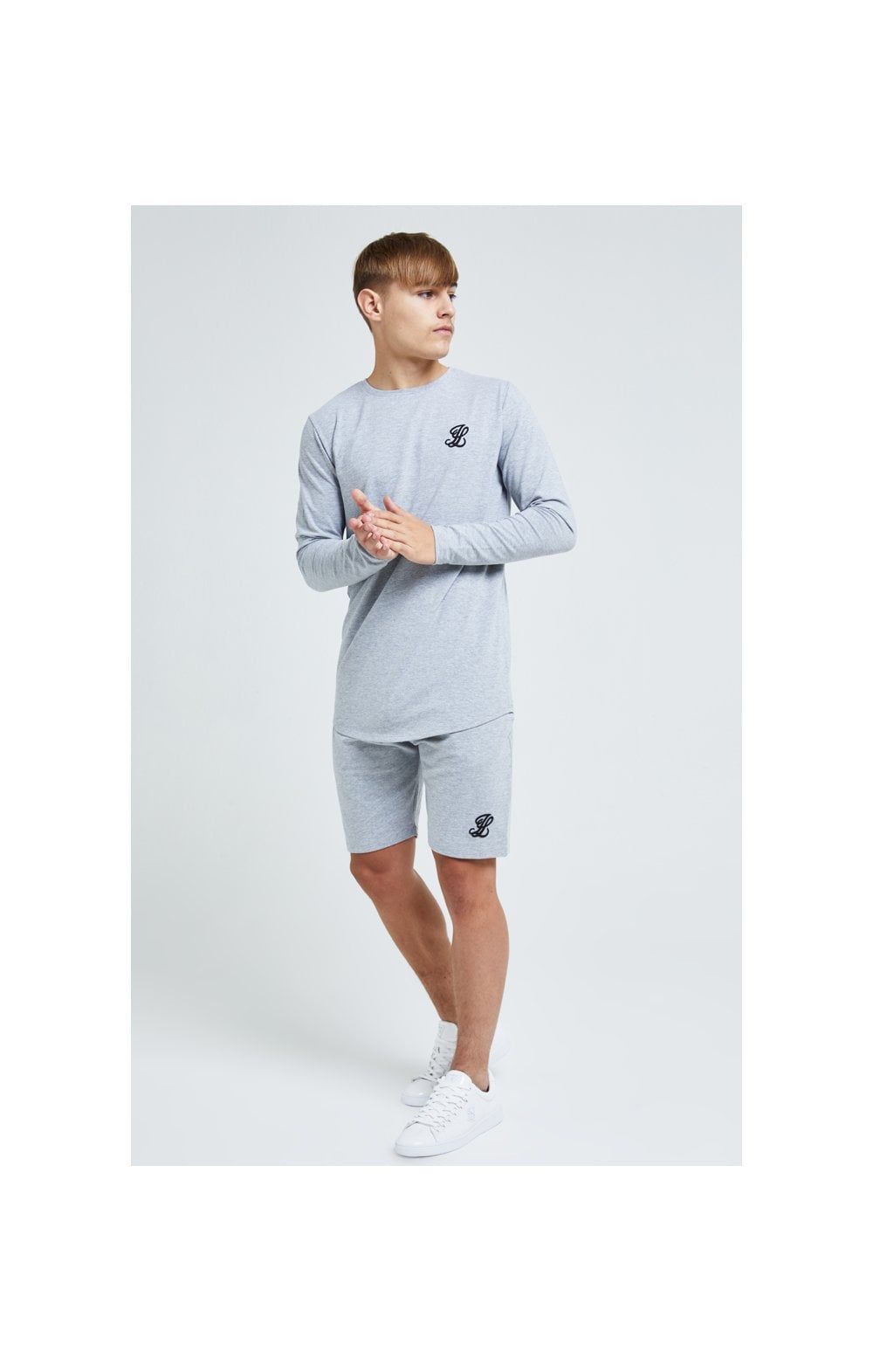Boys Illusive Grey Marl Essentials Long Sleeve T-Shirt sold by Siksilk product image thumbnail 5