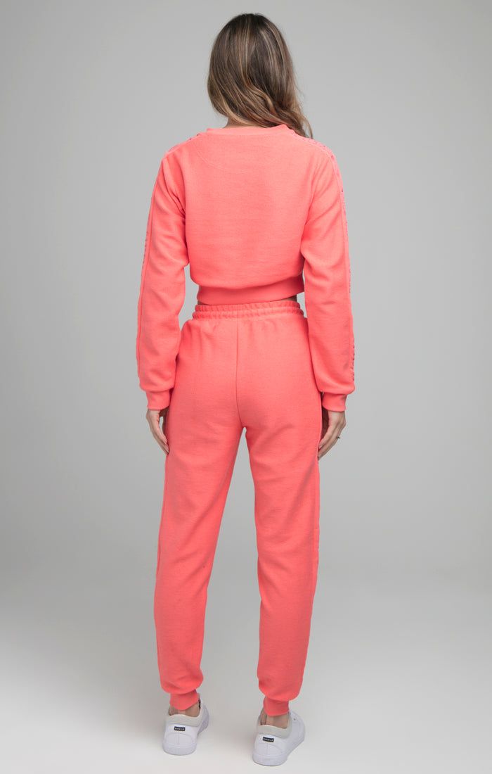 SikSilk Loopback Embroidered Crop Sweat - Pink sold by Siksilk product image thumbnail 6