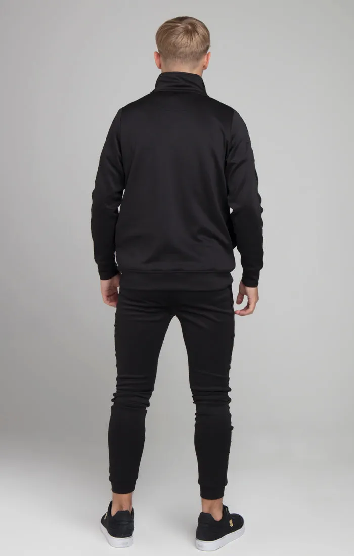 Boys Illusive Black Taped 1/4 Zip Hoodie sold by Siksilk product image thumbnail 3